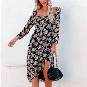 NWT high low midi floral dress